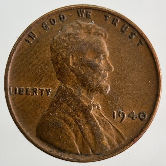 1940 US USA One Cent Coin | Fine Collectable Grade