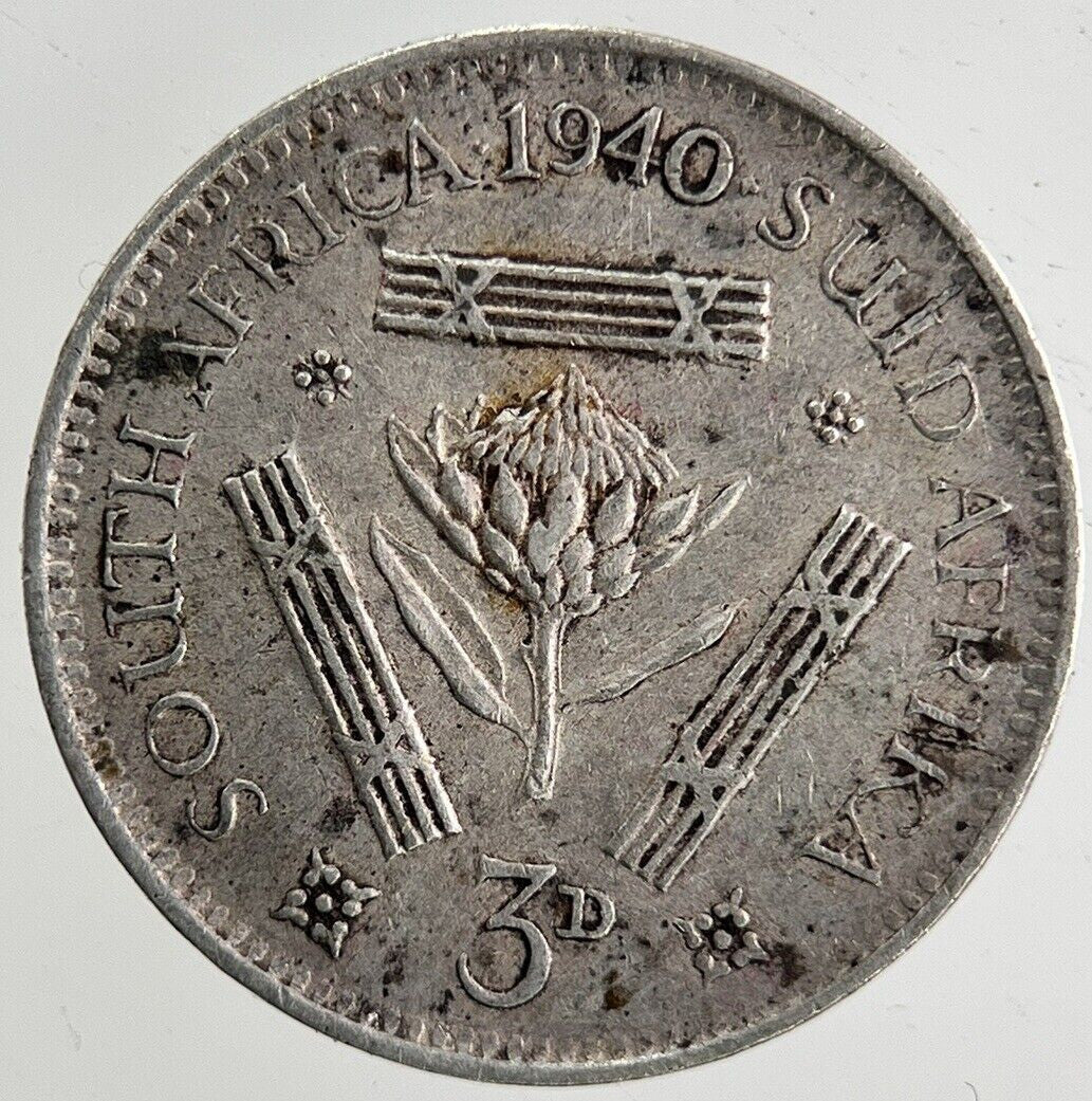 1940 South Africa Threepence Silver Coin | Fine Collectable Grade