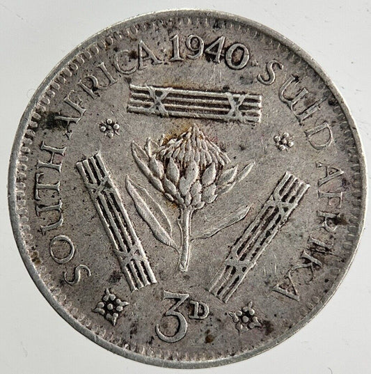 1940 South Africa Threepence Silver Coin | Fine Collectable Grade