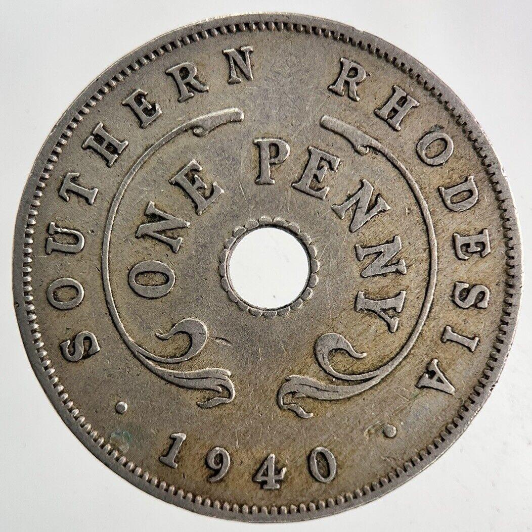 1940 Southern Rhodesia Africa One Penny Coin | Fine Collectable Grade