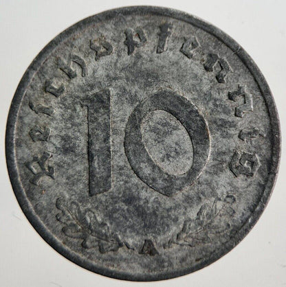 1940-A Germany Nazi 10 Pfennig Coin | Fine Collectable Grade | a7103