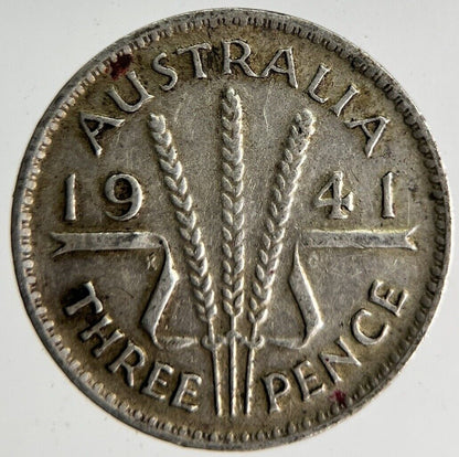 1941 Australia Threepence Silver Coin | Fine Collectable Grade