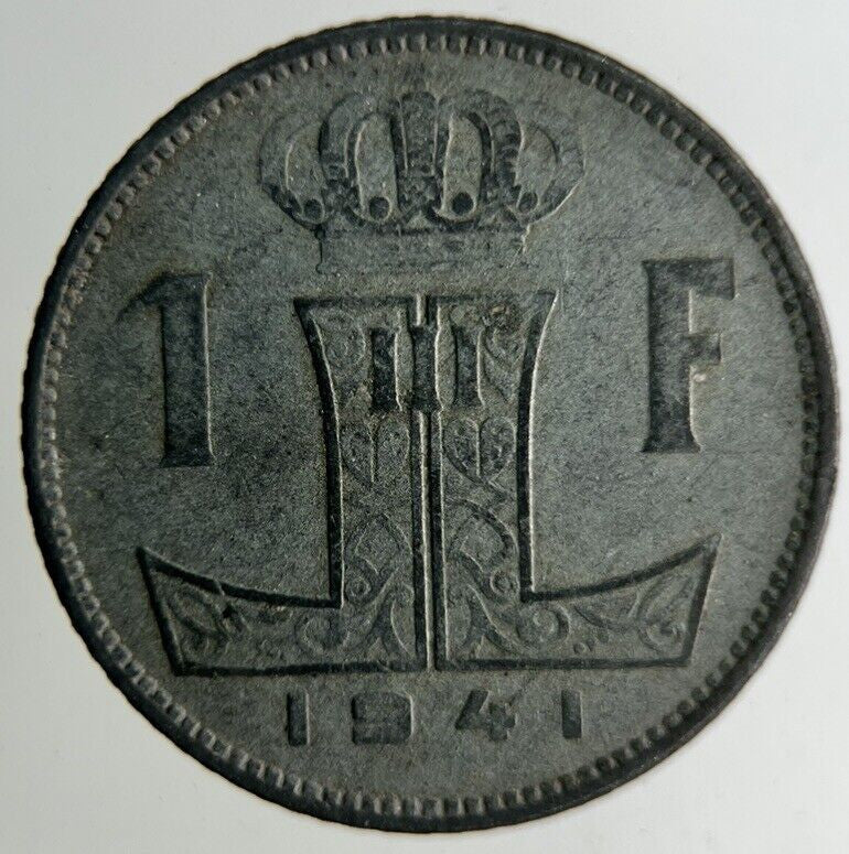 1941 Belgium 1 Franc Coin | Fine Collectable Grade