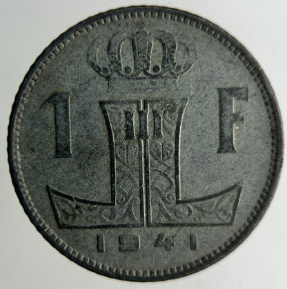1941 Belgium 1 Franc Coin | Fine Collectable Grade
