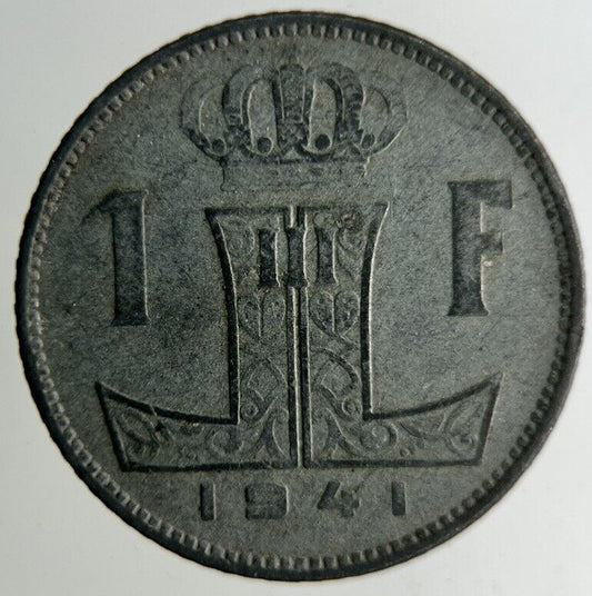 1941 Belgium 1 Franc Coin | Fine Collectable Grade