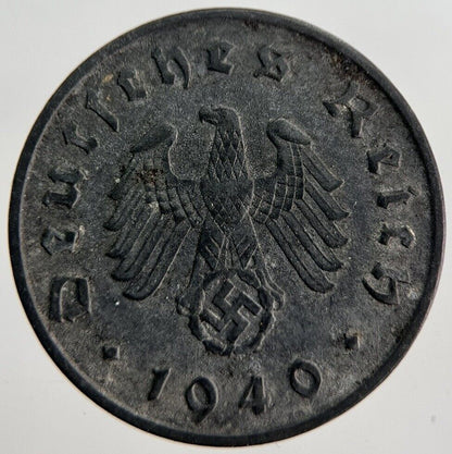 1940-A Germany Nazi 10 Pfennig Coin | Fine Collectable Grade | a7106