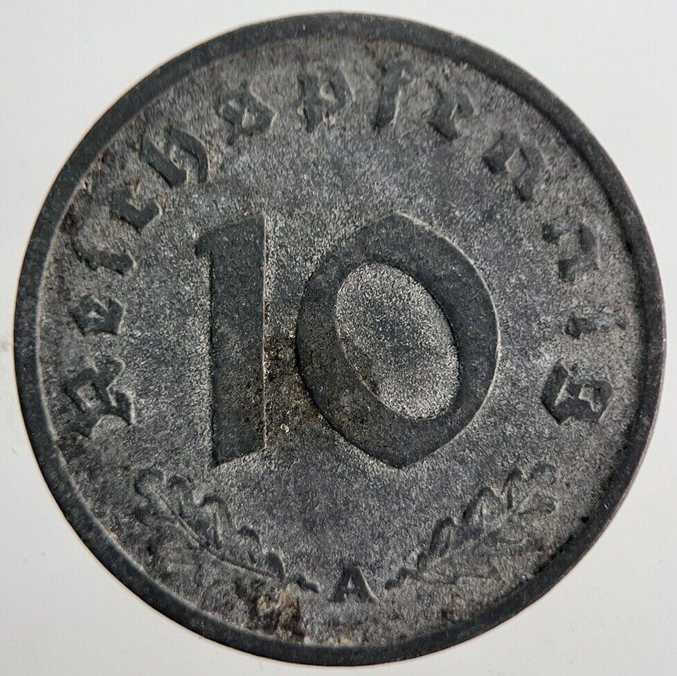 1940-A Germany Nazi 10 Pfennig Coin | Fine Collectable Grade | a7106