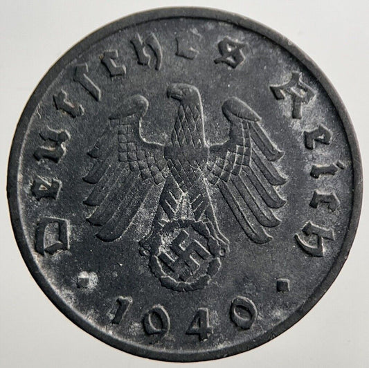 1940-B Germany Nazi 10 Pfennig Coin | Fine Collectable Grade | a54