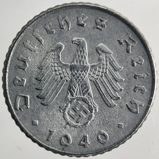 1940-A Germany Nazi 5 Pfennig Coin | Very High Grade | a6277
