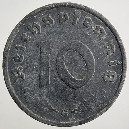 1940-G Germany Nazi 10 Pfennig Coin | Fine Collectable Grade | a2530