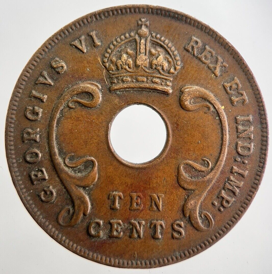 1941 East Africa 10 Ten Cents Coin | Fine Collectable Grade | a7545