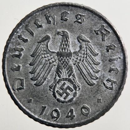 1940-A Nazi Germany 5 Pfennig Coin | Fine Collectable Grade | a3974
