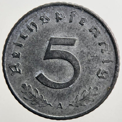 1940-A Nazi Germany 5 Pfennig Coin | Fine Collectable Grade | a3974