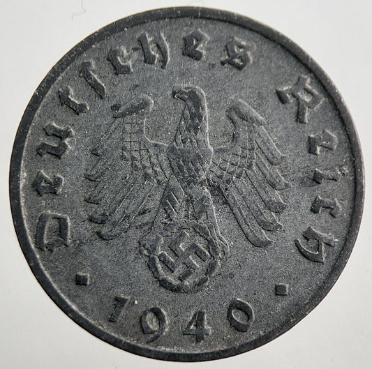 1940-B Germany Nazi 10 Pfennig Coin | Very High Grade | a7877