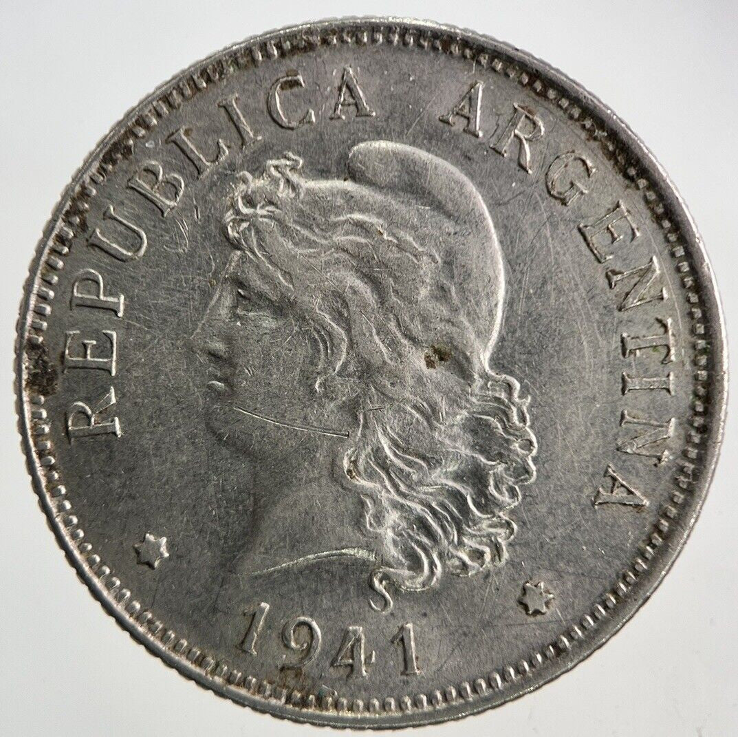1941 Argentina 50 Centavos Coin | Fine Collectable Grade