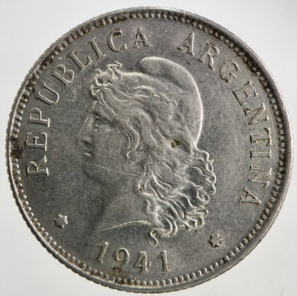 1941 Argentina 50 Centavos Coin | Fine Collectable Grade