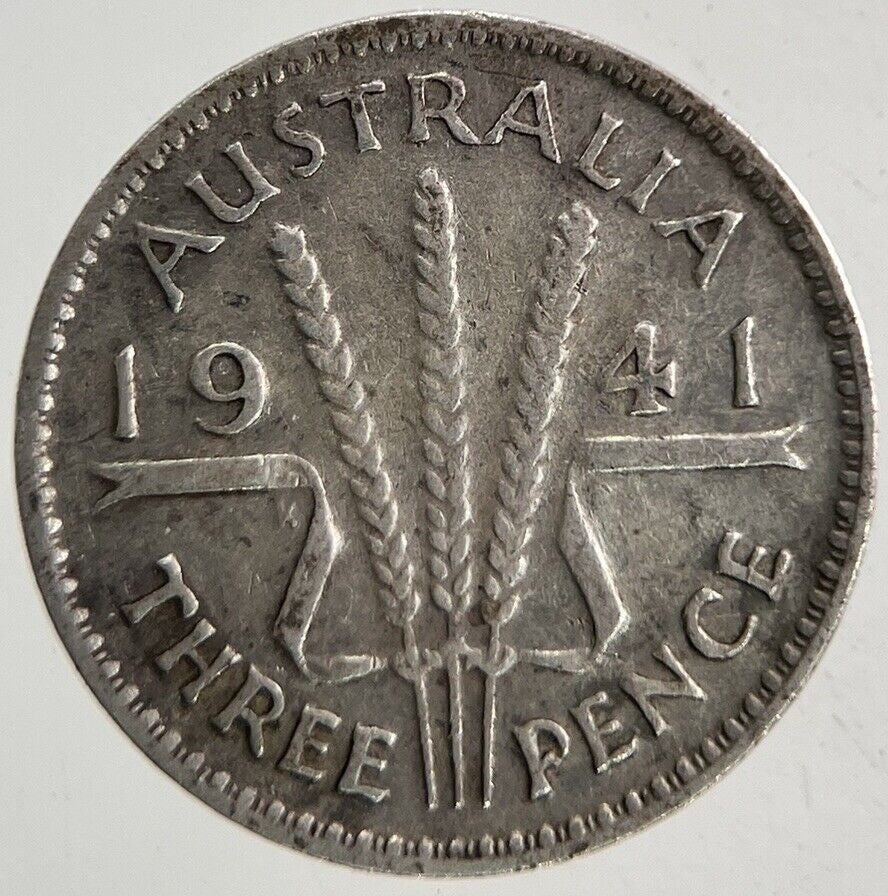 1941 Australia Threepence Silver Coin | Fine Collectable Grade