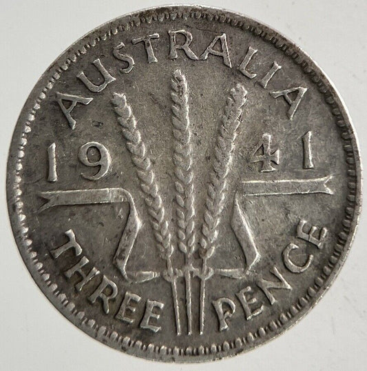 1941 Australia Threepence Silver Coin | Fine Collectable Grade
