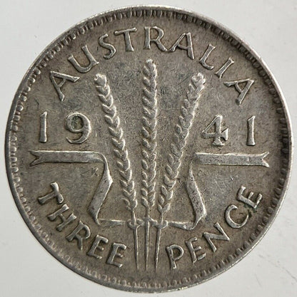 1941 Australia Threepence Silver Coin | Fine Collectable Grade