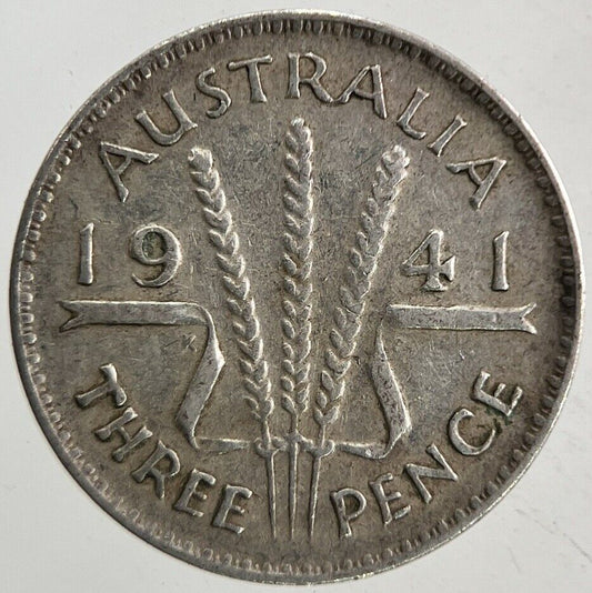 1941 Australia Threepence Silver Coin | Fine Collectable Grade