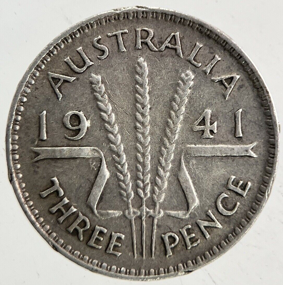 1941 Australia Threepence Silver Coin | Fine Collectable Grade