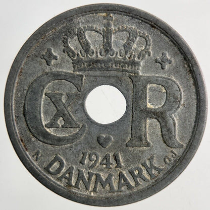 1941 Denmark 25 Ore Coin | Fine Collectable Grade
