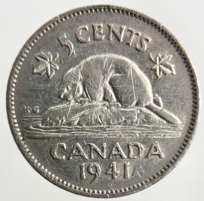 1941 Canada 5 Cents Coin | Collectable Grade