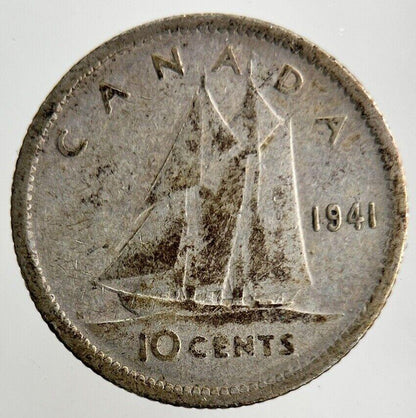1941 Canada 10 Cents Silver Coin | Collectable Grade