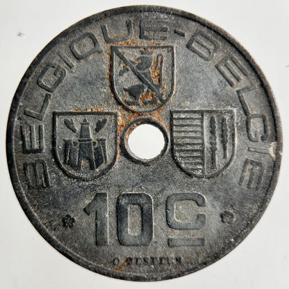 1941 Belgium 10 Centimes Coin | Fine Collectable Grade