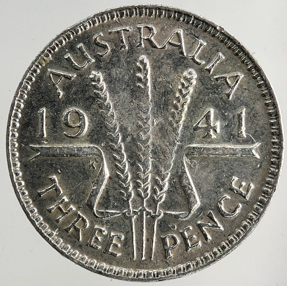 1941 Australia Threepence Silver Coin | Fine Collectable Grade