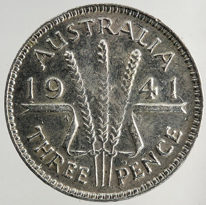 1941 Australia Threepence Silver Coin | Fine Collectable Grade