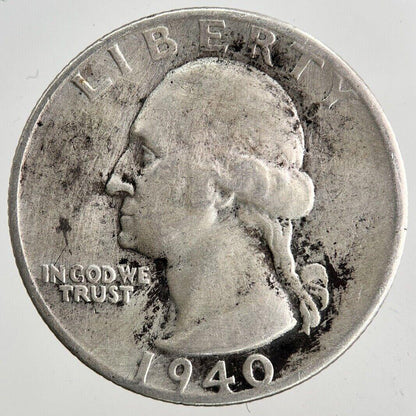 1940-S US USA Quarter Dollar Silver Coin | Fine Collectable Grade