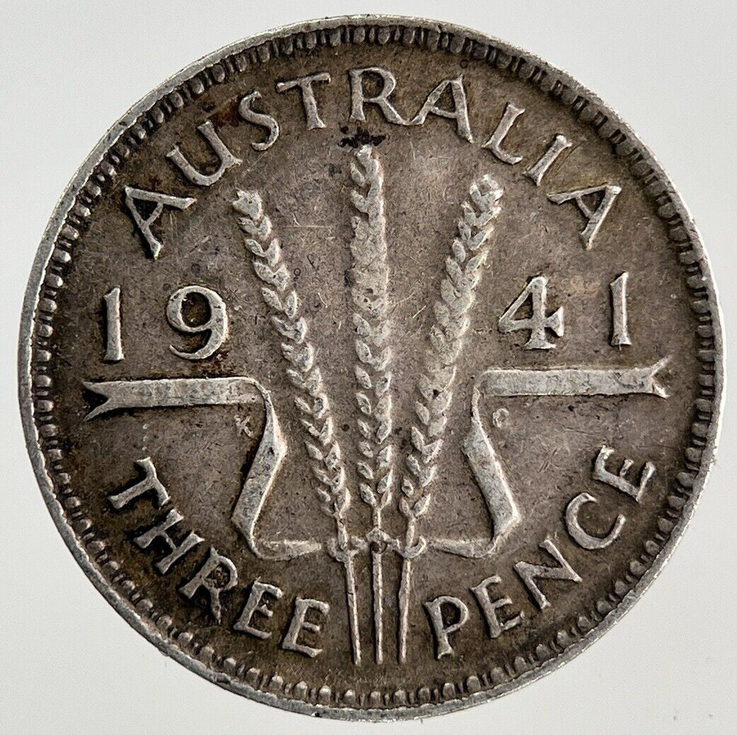 1941 Australia Threepence Silver Coin | Fine Collectable Grade