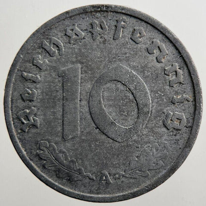 1940-A Nazi Germany 10 Pfennig Coin | Fine Collectable Grade | a3973