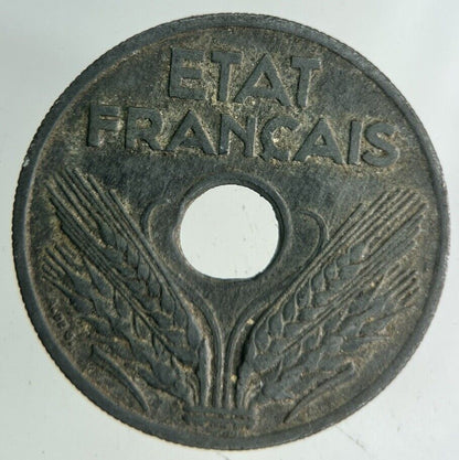 1941 France 20 Centimes Coin | Fine Collectable Grade