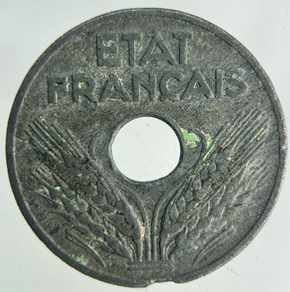 1941 France 20 Centimes Coin | Fine Collectable Grade