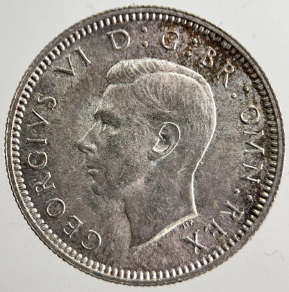 1941 George VI British Sixpence Silver Coin | Very High Grade | a8269
