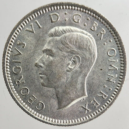 1941 George VI British Sixpence Silver Coin | Very High Grade | a8268