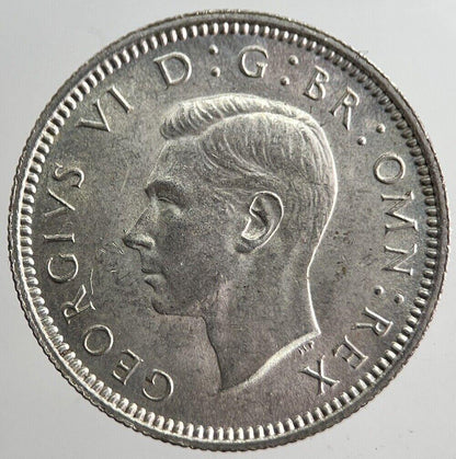 1941 George VI British Sixpence Silver Coin | Very High Grade | a8273