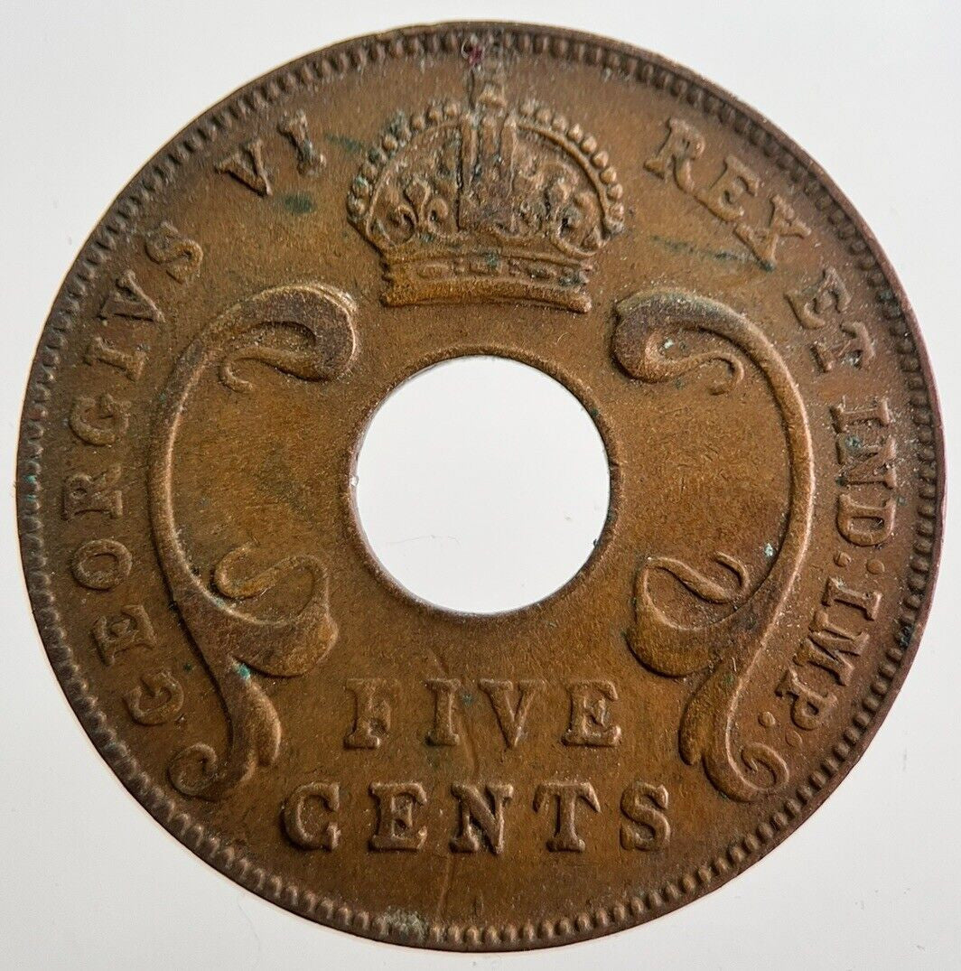 1941 East Africa 5 Five Cents Coin | Fine Collectable Grade | a7550