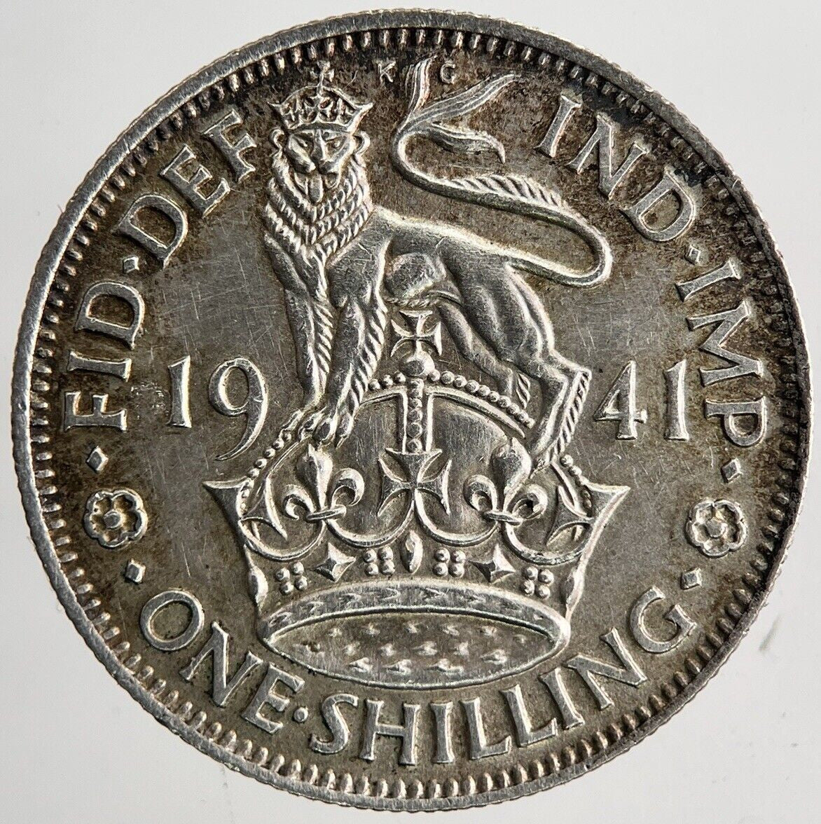 1941 George VI British One Shilling Silver Coin | Very High Grade | a6682