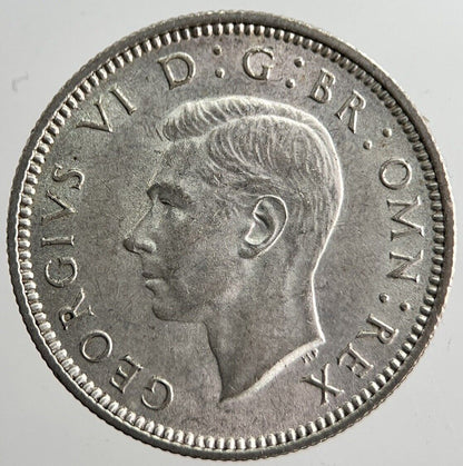 1941 George VI British Sixpence Silver Coin | Very High Grade | a8272