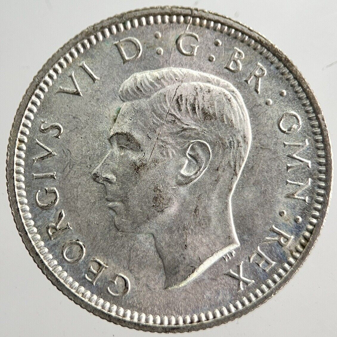 1941 George VI British Sixpence Silver Coin | Very High Grade | a8267