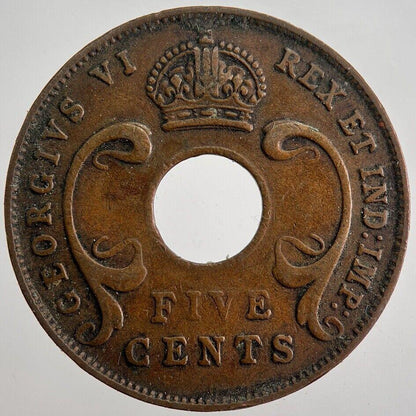 1941 East Africa 5 Five Cents Coin | Fine Collectable Grade | a7578