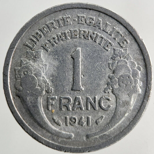 1941 France 1 Franc Coin | Fine Collectable Grade