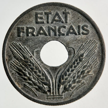 1941 France 10 Centimes Coin | Fine Collectable Grade