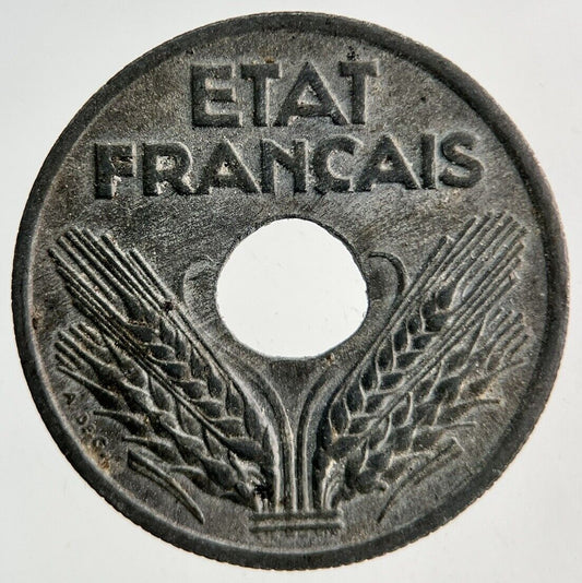 1941 France 10 Centimes Coin | Fine Collectable Grade