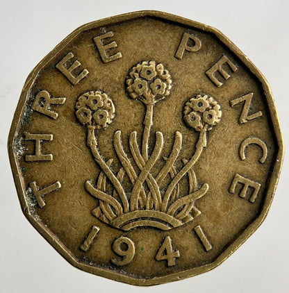1941 George VI Brass Threepence Coin | Fine Collectable Grade