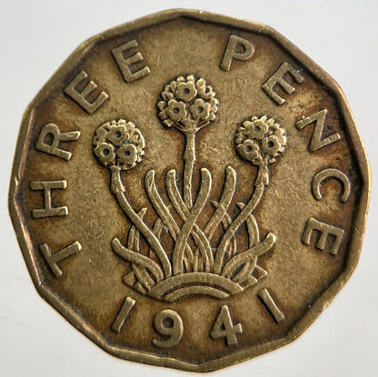 1941 George VI Brass Threepence Coin | Fine Collectable Grade | a4693