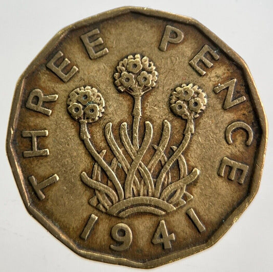 1941 George VI Brass Threepence Coin | Fine Collectable Grade | a4693